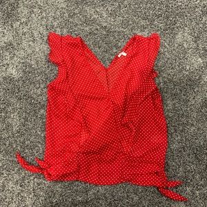 Red polkadot Blouse
